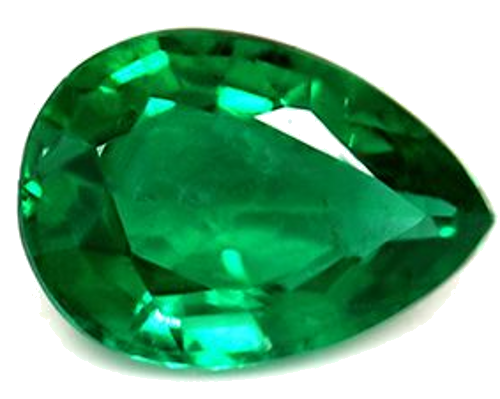 0.59 carat GREEN Pear Smaragdas (1)