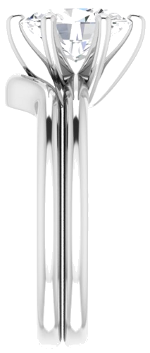 14K White  9x7 mm Oval Solitaire Engagement Ring Mounting (9)