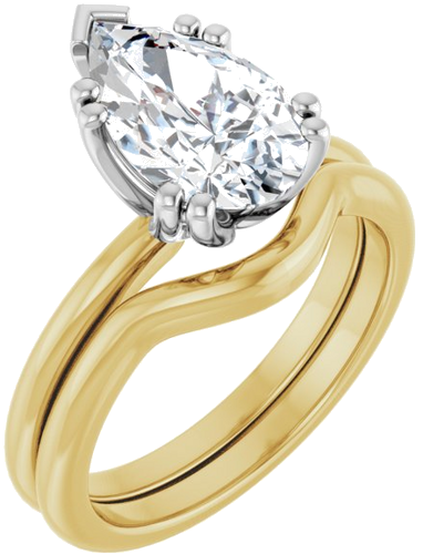 Sužadėtuvių Žiedas „Twin-Prong Octet® Solitaire“ 14k yellow/white gold Pear 11.5mm x 7mm (6)