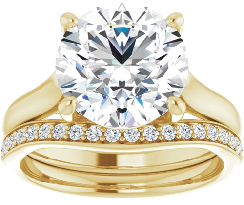 Sužadėtuvių Žiedas „Solitaire“ 14k yellow gold Round 10mm (8)