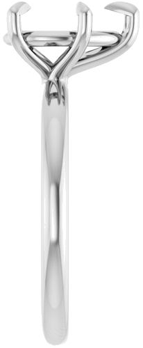 14K White 10x7 mm Pear Solitaire Engagement Ring Mounting (4)