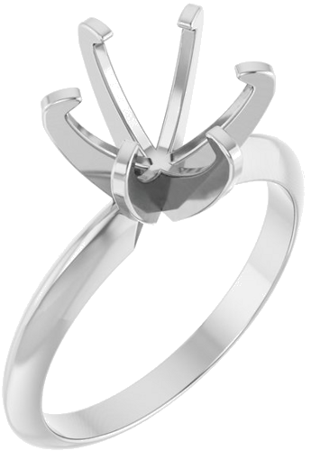 Sužadėtuvių Žiedas „Solitaire“ 585 Baltojo Aukso Round 8.2mm (1)