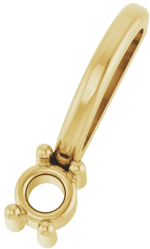 14K Yellow 2.5 Round 1-Stone Family Bar Pendant Mounting (4)