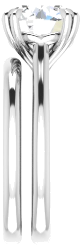 Sužadėtuvių Žiedas „Solitaire“ 585 Baltojo Aukso Round 9mm (9)