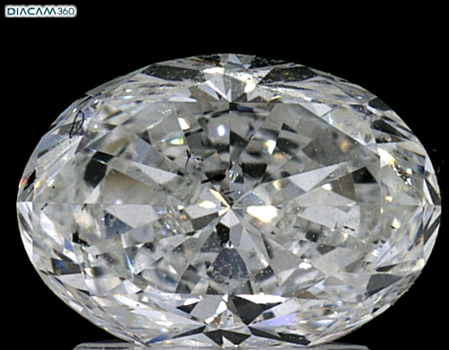 1.7 carat F-SI1 Natūralus Oval Deimantas (1)