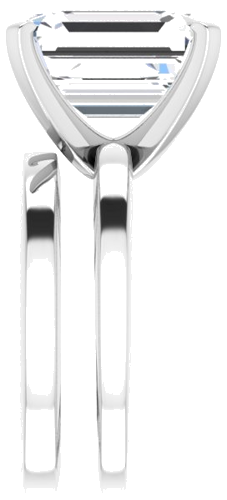 Sterling Silver 12x10 mm Emerald Solitaire Engagement Ring Mounting (9)