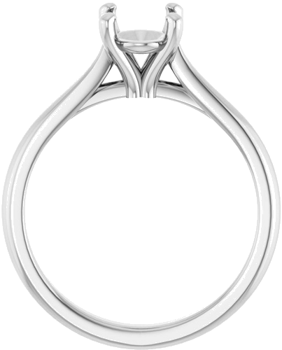 Sužadėtuvių Žiedas 14k white gold Oval 8mm x 6mm (2)