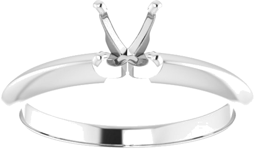 Platinum 5.4-5.7 mm Round 4-Prong Light Solitaire Ring Mounting (3)
