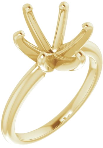 Sužadėtuvių Žiedas „Solitaire“ 585 Geltonojo Aukso Oval 11mm x 9mm (1)