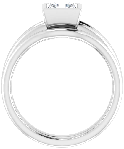 Sterling Silver 5.5 mm Square Engagement Ring Mounting (7)