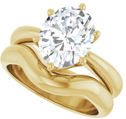 Sužadėtuvių Žiedas „Solitaire Crown-Inspired“ 14k yellow gold Oval 10mm x 8mm (10)