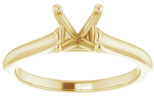 Sužadėtuvių Žiedas „Solitaire“ 585 Geltonojo Aukso Round 6.5mm (3)