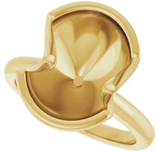Sužadėtuvių Žiedas „Half-Bezel“ 14k yellow gold Oval 13mm x 11mm (5)