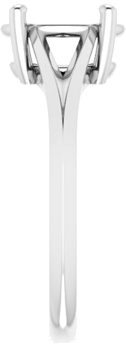 14K White 9x7 mm Oval Solitaire Engagement Ring Mounting (4)