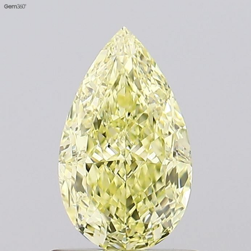1.01 carat Fancy Yellow-VVS2 Natūralus Pear Deimantas (1)