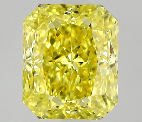 0.71 carat Fancy Vivid Yellow-IF Natūralus Radiant Deimantas (1)