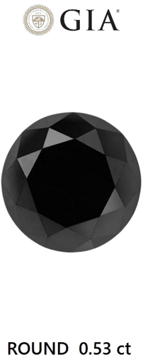 0.53 carat Fancy Black-VVS2 Excellent cut Natūralus Round Deimantas (1)