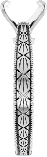 Sužadėtuvių Žiedas „Claw-Prong Solitaire Sculptural“ 14k white gold Elongated Cushion 8mm x 6mm (4)