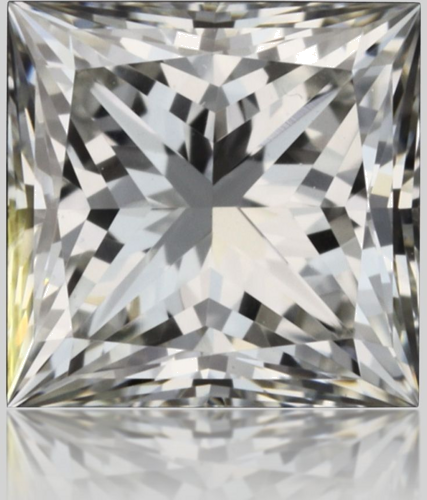 0.37 carat H-VVS2 Natūralus Princess Deimantas (1)