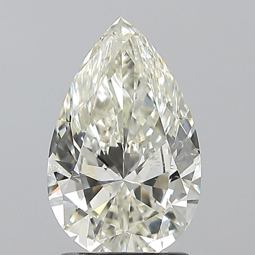 1.7 carat K-SI1 Natūralus Pear Deimantas (1)