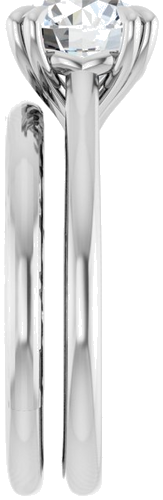 Sužadėtuvių Žiedas „Solitaire“ 950 Platinos Round 8mm (9)