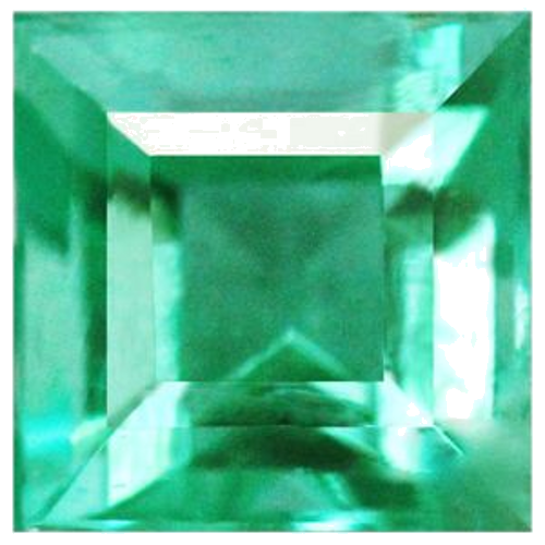 0.41 carat GREEN Square Smaragdas (1)