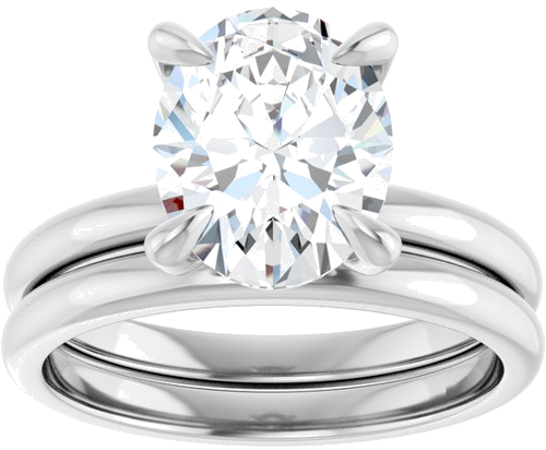 Sužadėtuvių Žiedas „Solitaire“ 925 Sidabro Oval 10mm x 8mm (8)