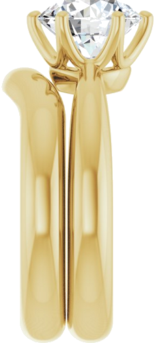 Sužadėtuvių Žiedas „Solitaire Crown-Inspired“ 14k yellow gold Round 8mm (9)