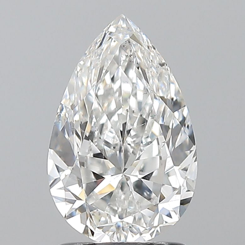 1.7 carat F-SI1 Natūralus Pear Deimantas (1)