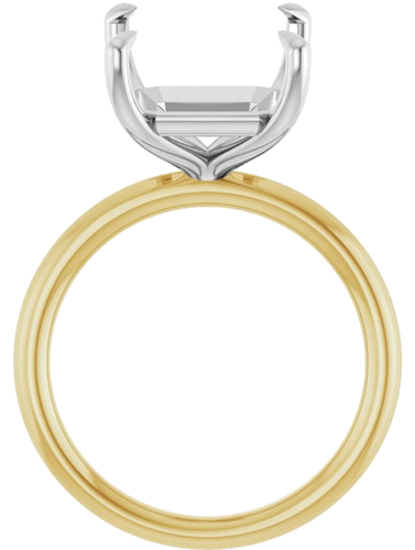 Sužadėtuvių Žiedas „Claw-Prong Solitaire“ 14k yellow/white gold Emerald 13mm x 11mm (2)