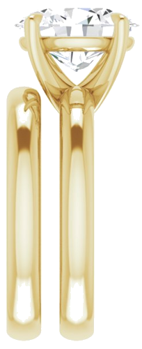 Sužadėtuvių Žiedas „Claw-Prong Solitaire“ 18k yellow gold Oval 11mm x 9mm (9)