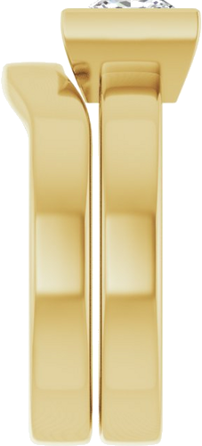 Sužadėtuvių Žiedas „Bezel-Set Solitaire“ 14k yellow gold Square 6mm (9)