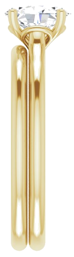 Sužadėtuvių Žiedas „Solitaire“ 14k yellow gold Oval 7mm x 5mm (9)