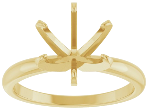 Sužadėtuvių Žiedas „Solitaire“ 14k yellow gold Round 9.5mm (3)