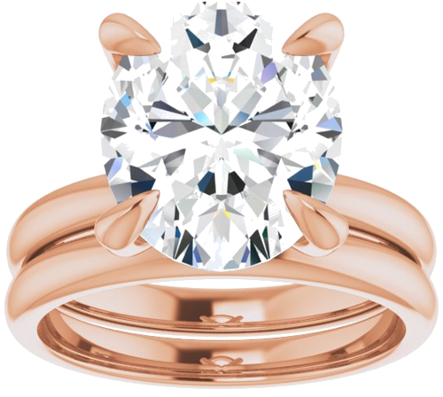 Sužadėtuvių Žiedas „Solitaire“ 14k rose gold Oval 12mm x 10mm (8)