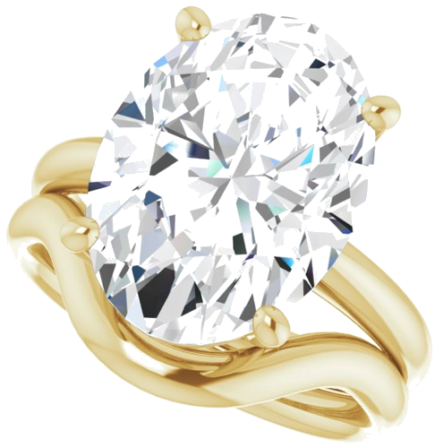 Sužadėtuvių Žiedas „Solitaire“ 14k yellow gold Oval 15mm x 11mm (10)
