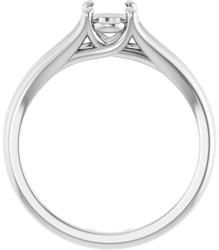 Sužadėtuvių Žiedas „Solitaire“ 14k white gold Oval 7mm x 5mm (2)