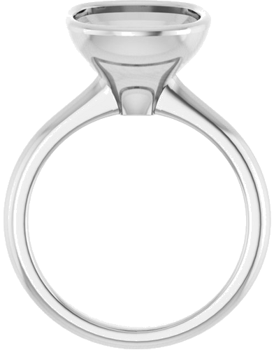 Sužadėtuvių Žiedas „Bezel-Set Solitaire“ 14k white gold Elongated Cushion 14mm x 10mm (2)