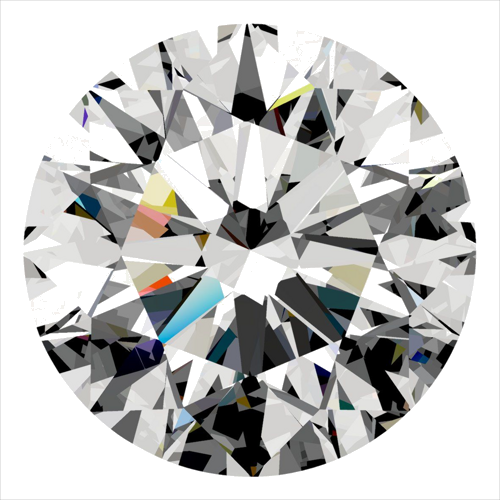 0.5 carat G-VS2 Excellent cut Natūralus Round Deimantas (1)