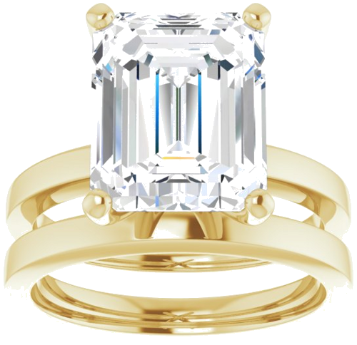 Sužadėtuvių Žiedas „Solitaire“ 14k yellow gold Emerald 11mm x 9mm (8)