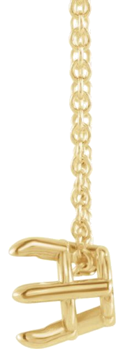 14K Yellow 4.5 mm Round Solitaire 16-18  Necklace Mounting (2)