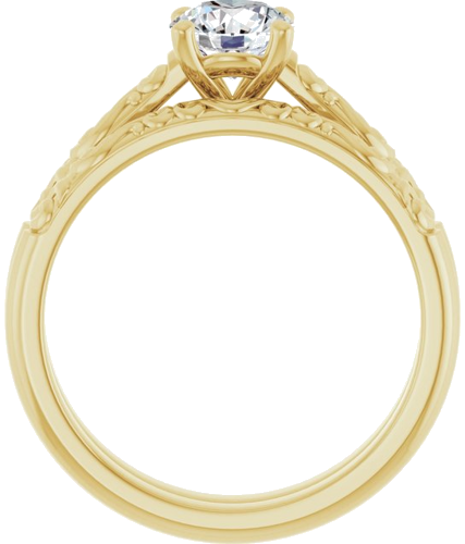 Sužadėtuvių Žiedas „Solitaire“ 14k yellow gold Round 5.8mm (7)