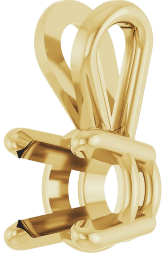Pakabukas „Round 4-Prong Basket“ 18k yellow gold Round 5.2mm (2)