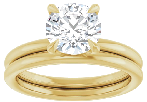 Sužadėtuvių Žiedas „Claw-Prong Solitaire“ 14k yellow gold Round 7.4mm (8)
