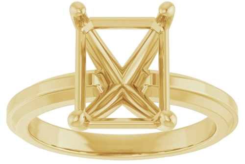 Sužadėtuvių Žiedas „Solitaire“ 14k yellow gold Emerald 10mm x 8mm (3)