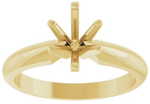 Sužadėtuvių Žiedas „Solitaire“ 14k yellow gold Oval 7.5mm x 5.5mm (3)