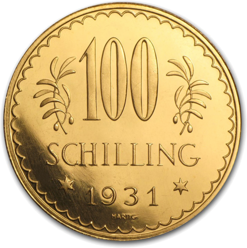 100 Schilling Austria 1926-1934 gold coin (1)