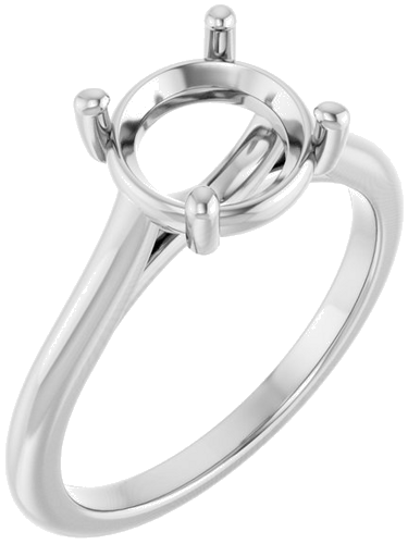 Sužadėtuvių Žiedas 14k white gold Round 8mm (1)