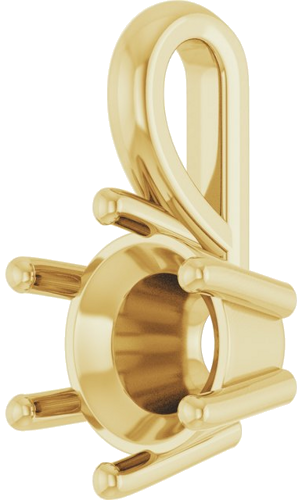 Pakabukas „Solitaire Charm“ 14k yellow gold Round 7mm (2)