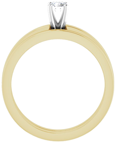 14K Yellow White 3.75 mm Round Solitaire Engagement Ring Mounting (7)